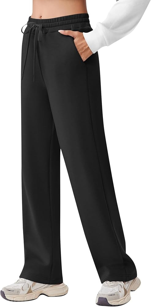 PINSPARK Women's Wide Leg Sweatpants High Waisted Baggy Workout Sweat Pants Comfy Drawstring Athl... | Amazon (US)
