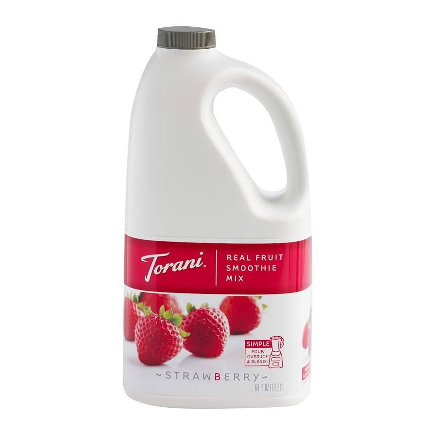 Torani Real Fruit Smoothie Mix, Strawberry, 64 Ounce | Amazon (US)