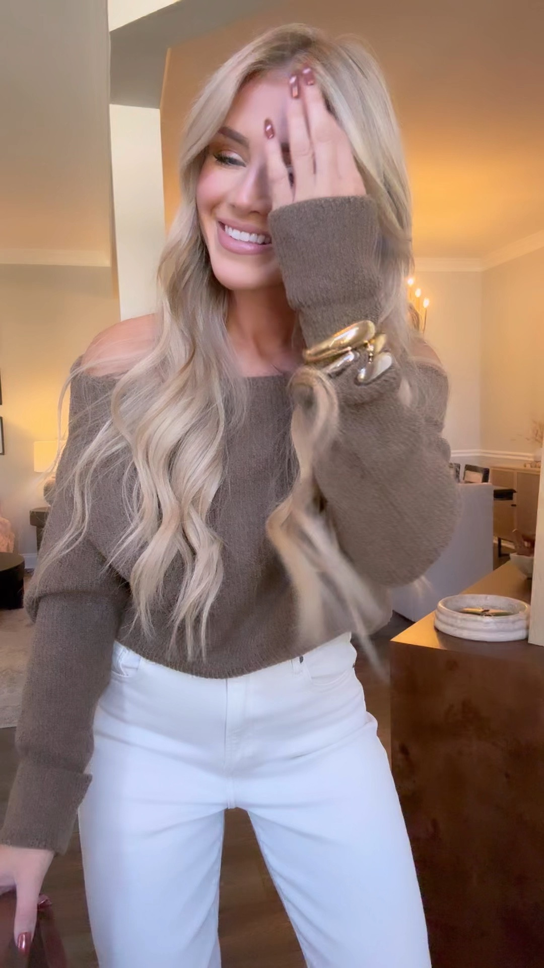 How to style: cream denim pants for fall!! So many ways! 

#LTKSeasonal #LTKVideo #LTKFindsUnder100