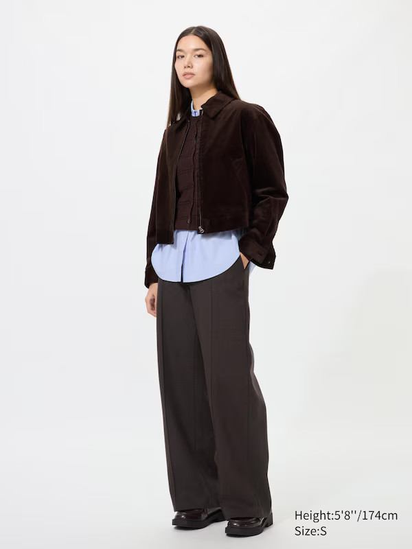Brushed Jersey Wide Trousers (Longer) | UNIQLO (UK)