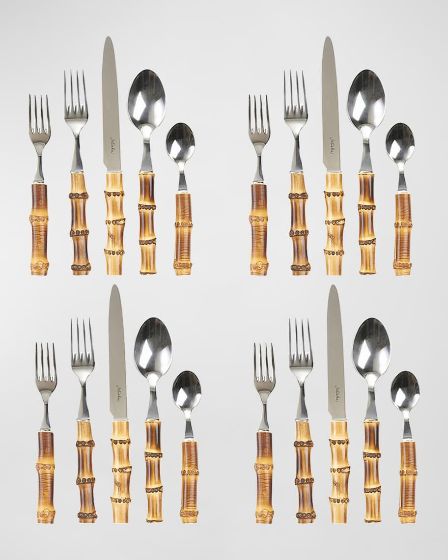 Juliska Bamboo 20-Piece Flatware Set | Neiman Marcus