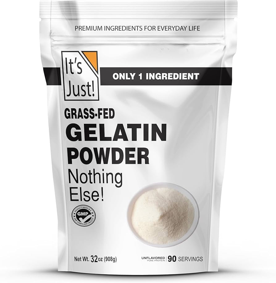 It's Just - 100% Gelatin Powder (2lb) Unflavored, Heavy Metal Tested, Grass-Fed Bovine (Beef) Sou... | Amazon (US)