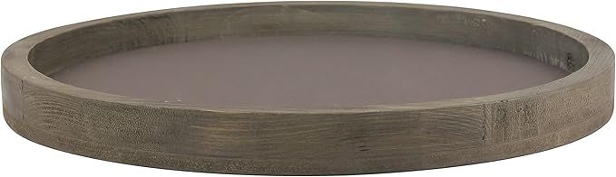 Stonebriar Large 11.8" Decorative Rustic Farmhouse Worn Natural Wood and Metal Tray | Amazon (US)