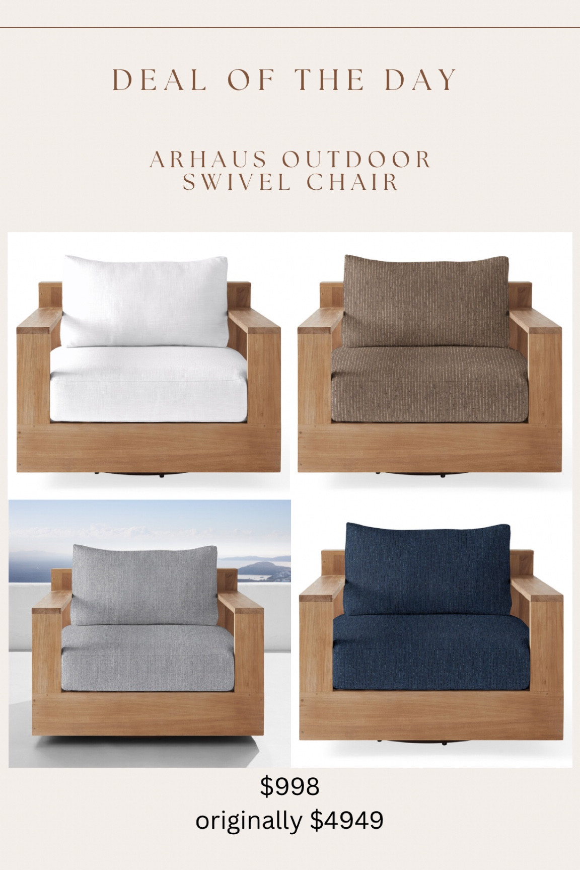 Omg!!! Arhaus outdoor swivel chair almost $4000 off 🤯🤯 the last outdoor swivel chair sale like this sold out in less than 8 hours! 


#LTKsalealert #LTKSeasonal #LTKhome
