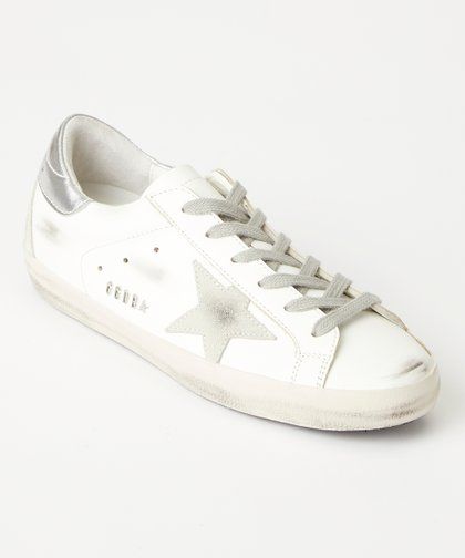 Golden Goose | White & Silver Star Leather Sneaker - Men | Zulily