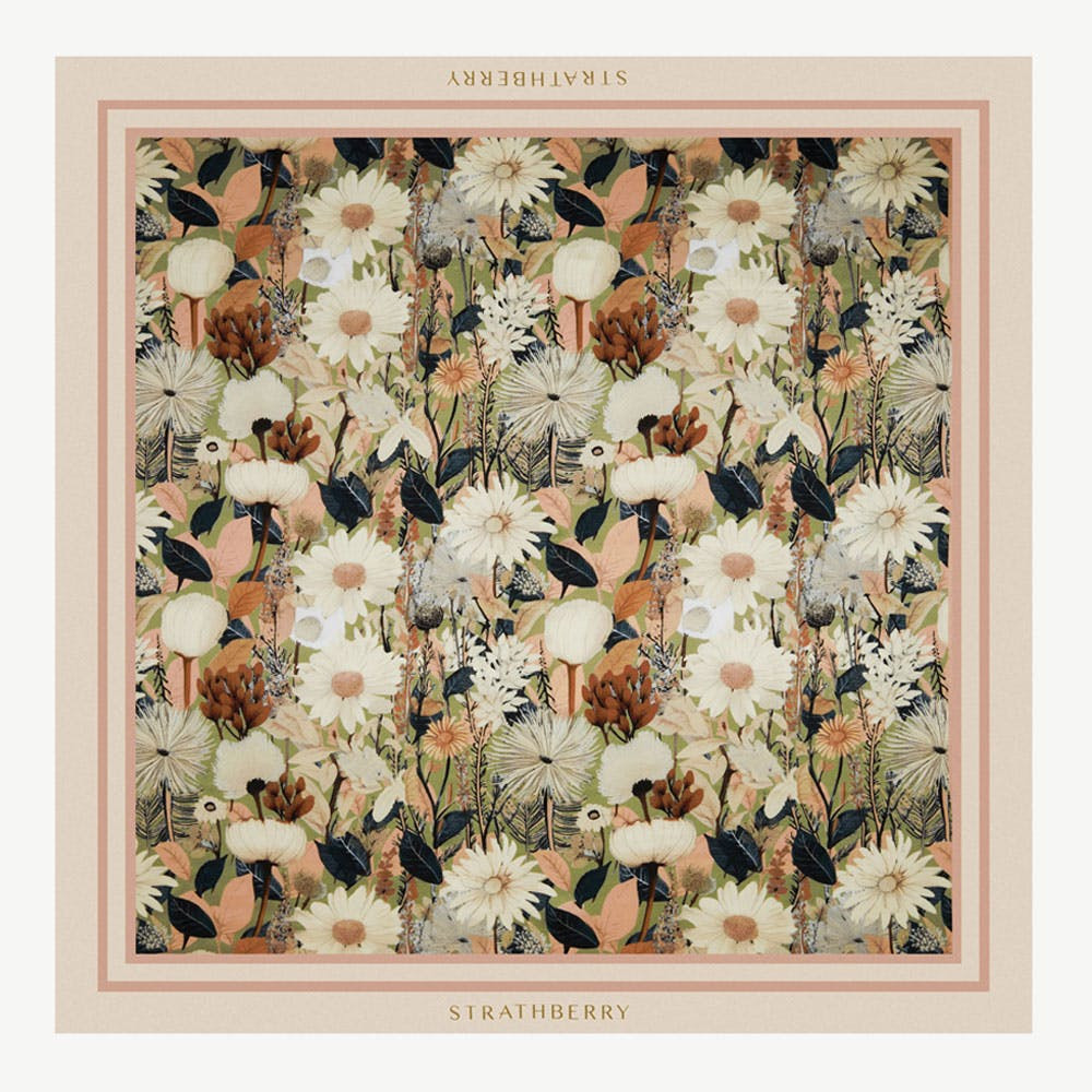 Strathberry - Silk Square Scarf - Neutrals | Strathberry