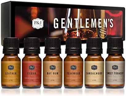 Gentlemen's Set of 6 Premium Grade Fragrance Oils - Leather, Sweet Tobacco, Teakwood, Bay Rum, Ce... | Amazon (US)