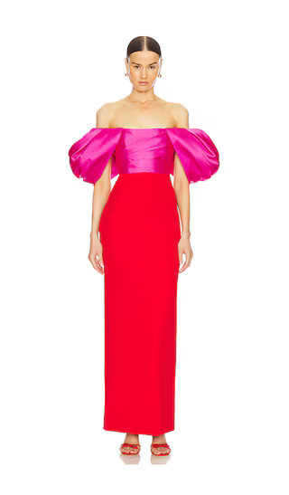 Sian Maxi Dress in Pink & Red | Revolve Clothing (Global)