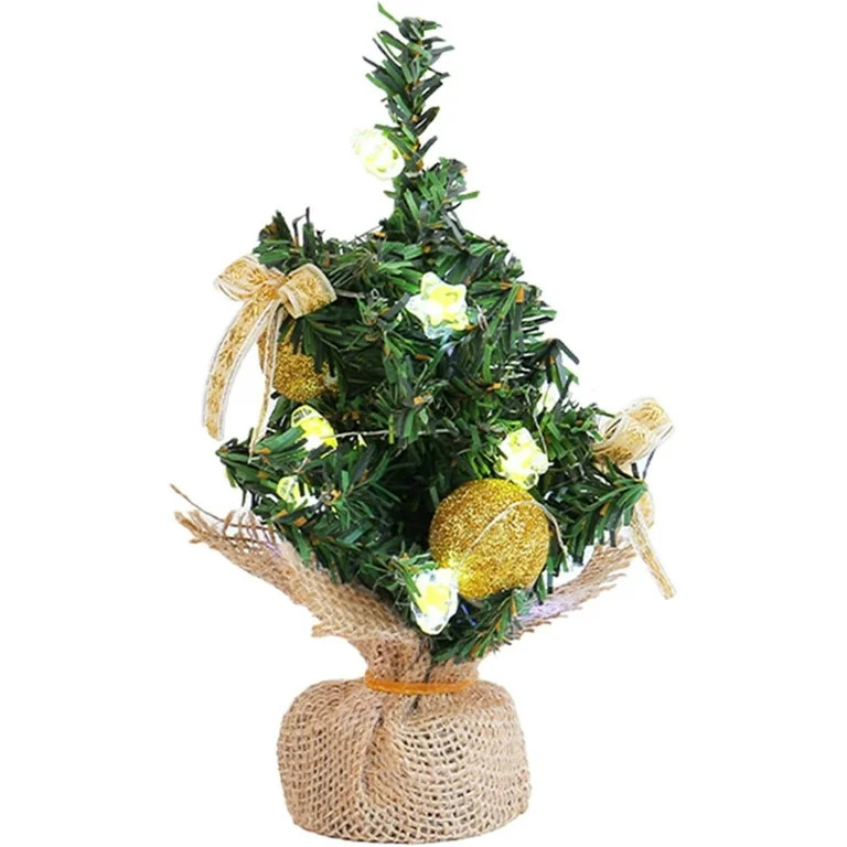 HioHa Flocked Mini Christmas Tree with Pinecones & Berries, Snow Dusted Tabletop Decor (No Lights... | Walmart (US)