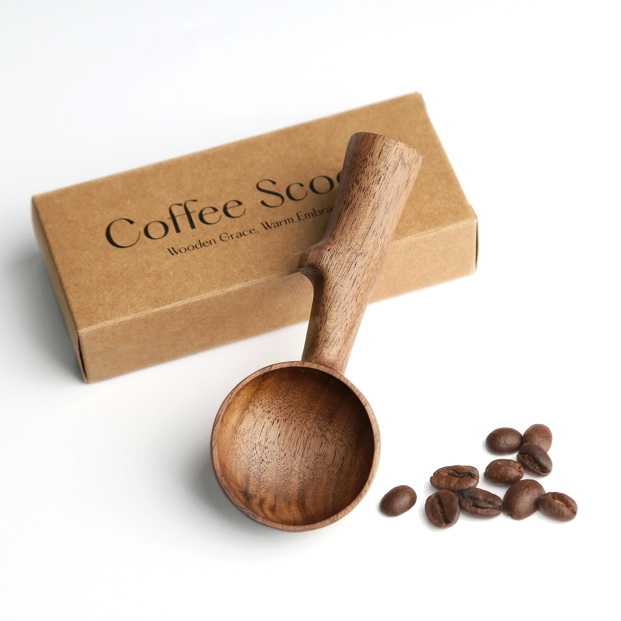Walnut Coffee Scoop,Wooden Coffee Bean Measuring Spoon,5g Capacity,Natural Wood Coffee Scoop for ... | Amazon (US)