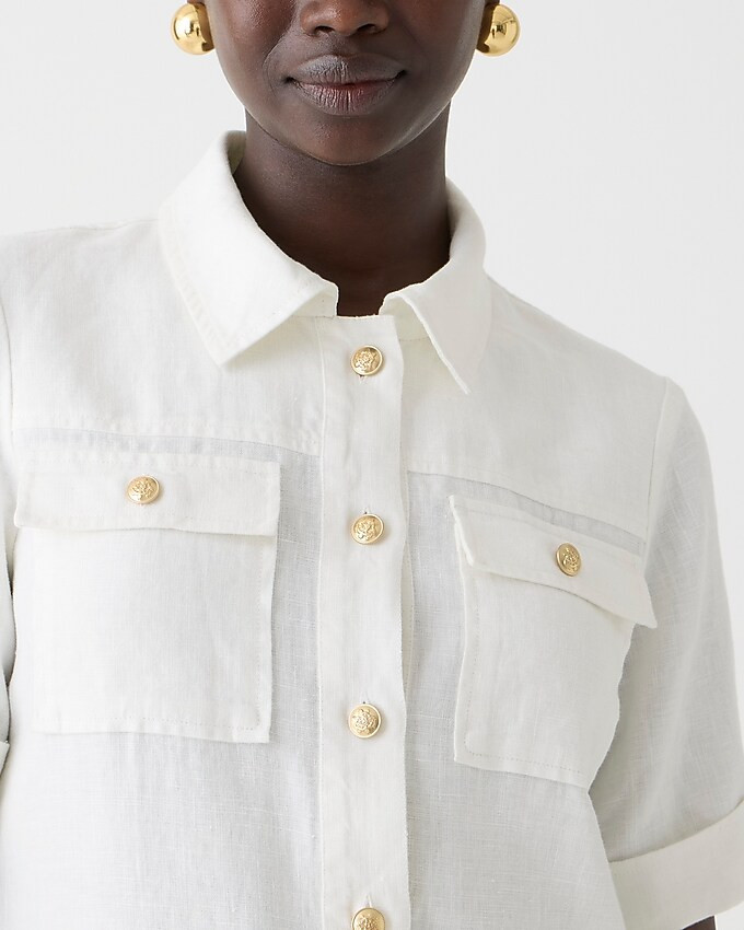 Gamine shirtdress in linen | J. Crew US