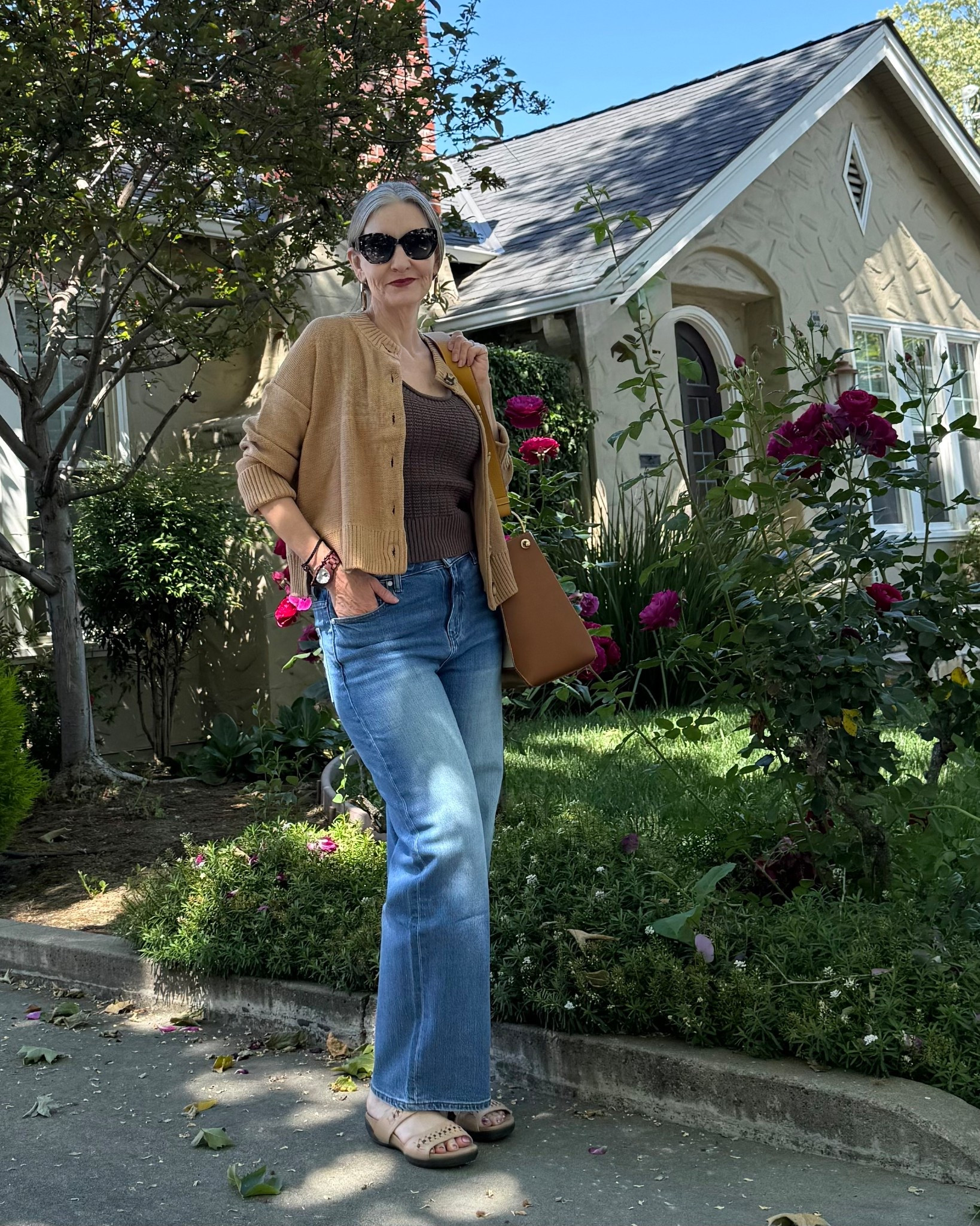 Casual spring ootd.  Cropped cardigan, sweater tank, & stretch jeans. #springootd #cardigan #stretchjeans #casualootd #simplestyle #capsulewardrobe

#LTKootd #LTKOver40 #LTKMidsize