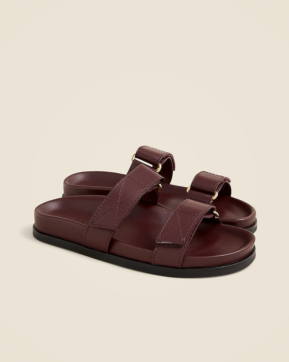 New Colbie wide-strap sandals in leather | J. Crew US