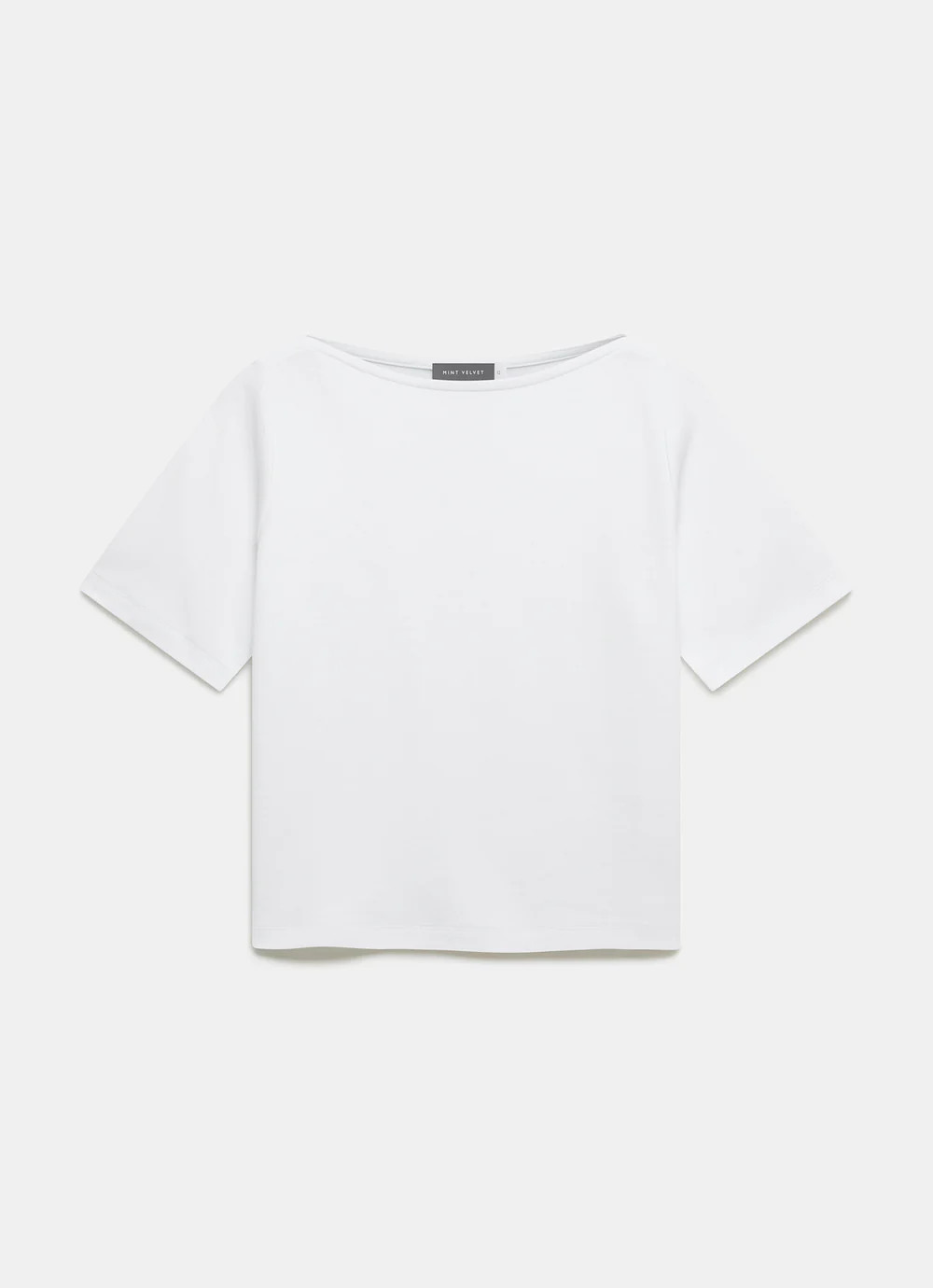 White Slash Neck T Shirt | Mint Velvet