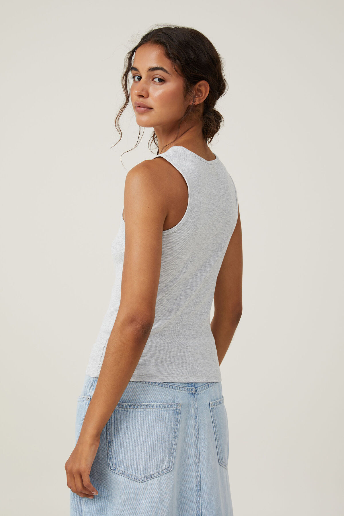 The One Organic Rib Racer Tank | Cotton On (ANZ)