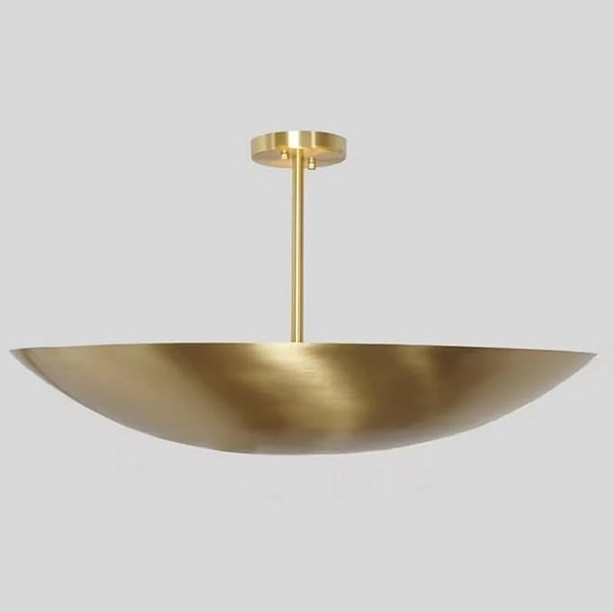 Large Alta Brass Dome Chandelier Three Light Fixture Sputnik | Amazon (US)