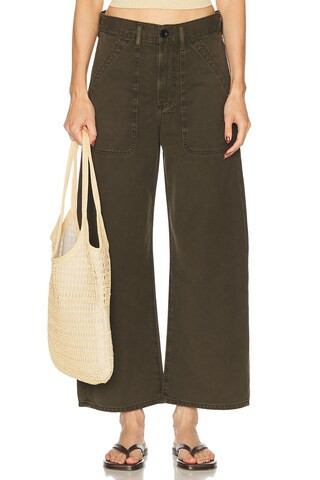 Citizens of Humanity Ayla Cargo Crop in Olive | FWRD 