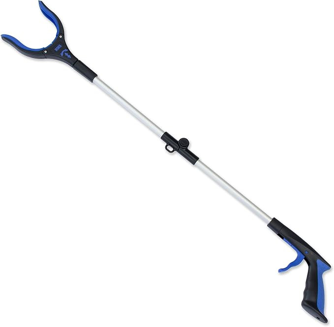 RMS 34 Inch Extra Long Reacher Grabber - Foldable with Rotating Jaw (Blue) | Mobility Aid Reachin... | Amazon (US)