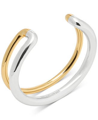 Two-Tone Interlock Cuff Bracelet | Macy's