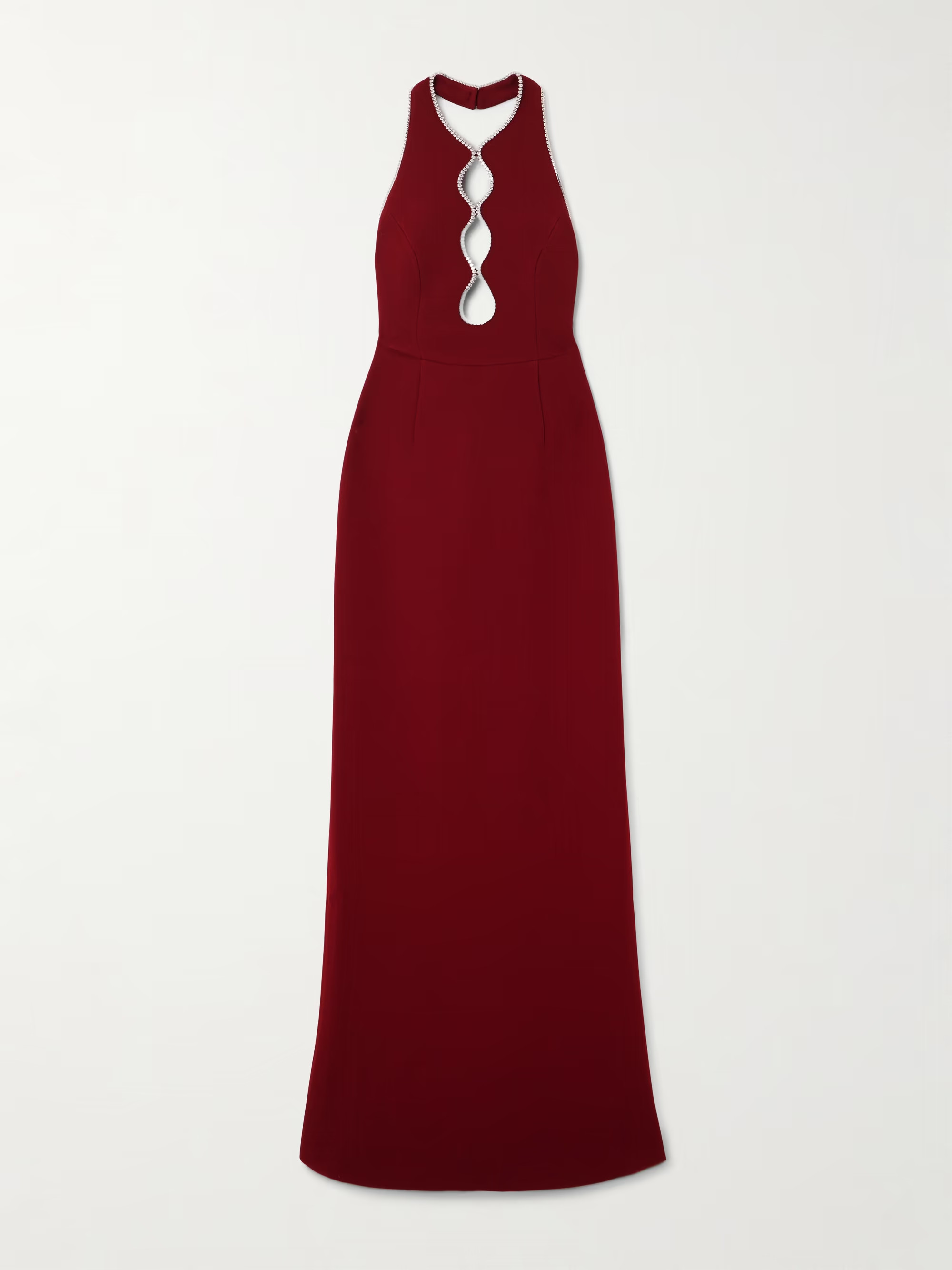 Akari crystal-embellished cutout cady halterneck  gown | NET-A-PORTER (UK & EU)