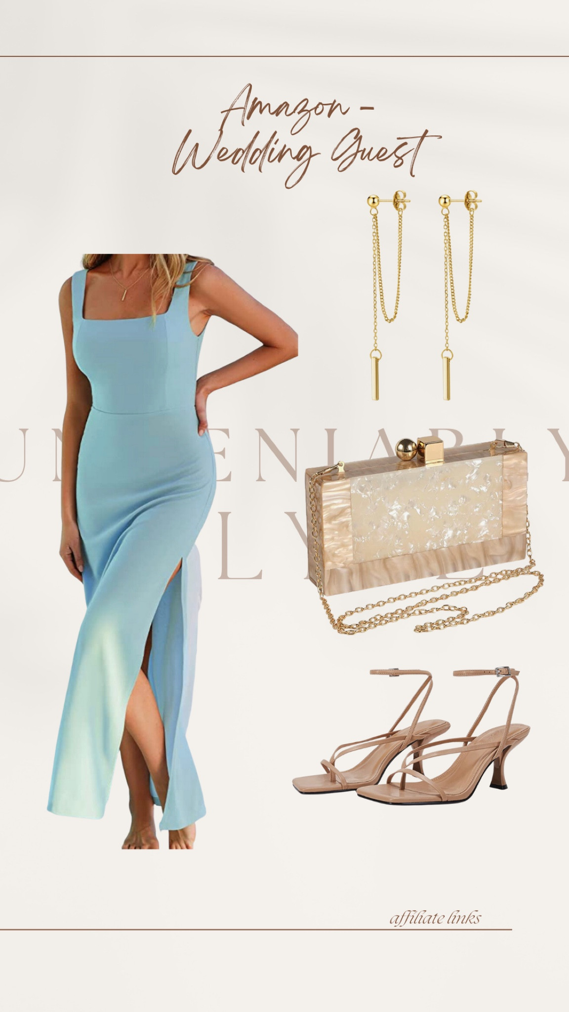 What I’d Wear Wednesday .. Wedding Guest Look // Amazon

UndeniablyElyse.com 

Spring Wedding Guest, Wedding Guest Outfit, Summer Wedding Guest, Tan Heels, Gold Earrings, Amazon Fave, Amazon Wedding Guest Look, Blue Dress

#LTKunder100 #LTKstyletip #LTKwedding