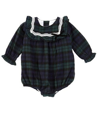 Edgehill Collection x Darby Fallon Clark Baby Girls 3-12 Months Autumn Plaid Romper | Dillard's | Dillard's