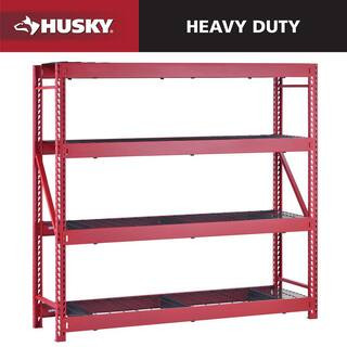 4-Shelf Metal Industrial Duty Freestanding Garage Storage Shelving Unit in Red (77 in. W x 72 in.... | The Home Depot
