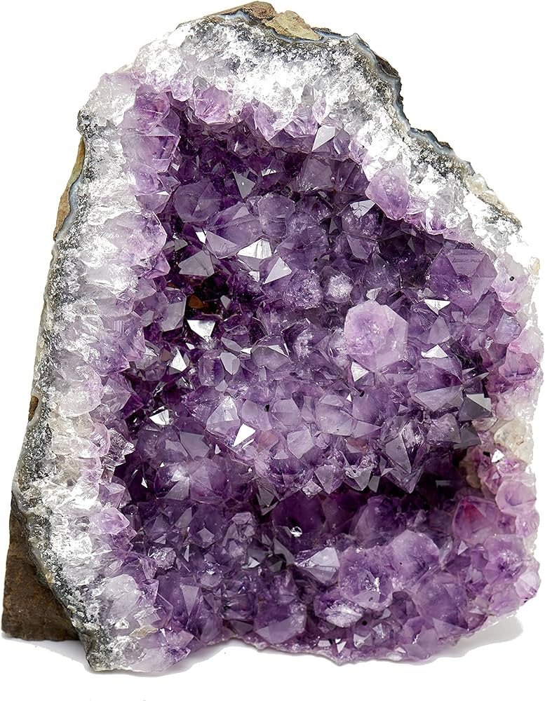 SAMSARI 4 to 5 Lb Amethyst Crystal Geode From Uruguay – 4.5" to 9" Height, Natural Large Amethy... | Amazon (US)