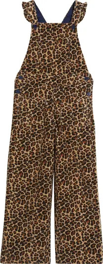 Kids' Leopard Print Corduroy Overalls | Nordstrom