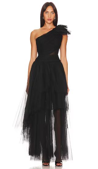 One Shoulder Evening Dress in Black | Revolve Clothing (Global)