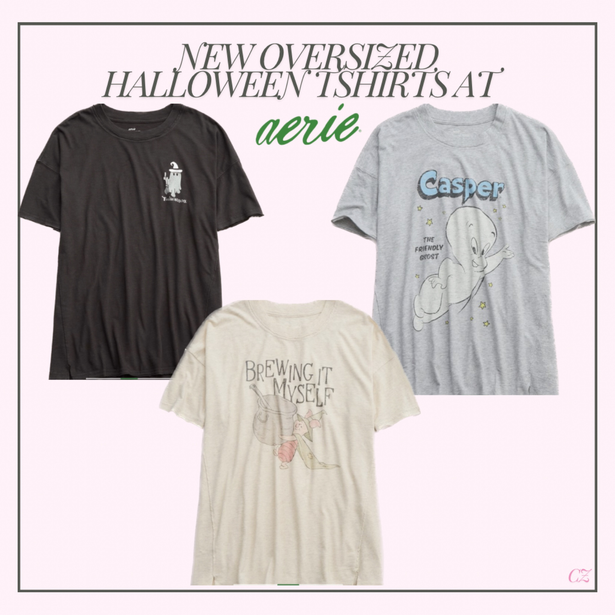 How cute are these new Halloween oversized tshirts from aerie? I am loving all the Halloween finds so I am posting all the AE & aerie finds… so if you see this post and you are interested in more - head to my profile! 
I am definitely getting the Casper the friendly ghost shirt! 

#LTKU #LTKSeasonal #LTKFindsUnder50