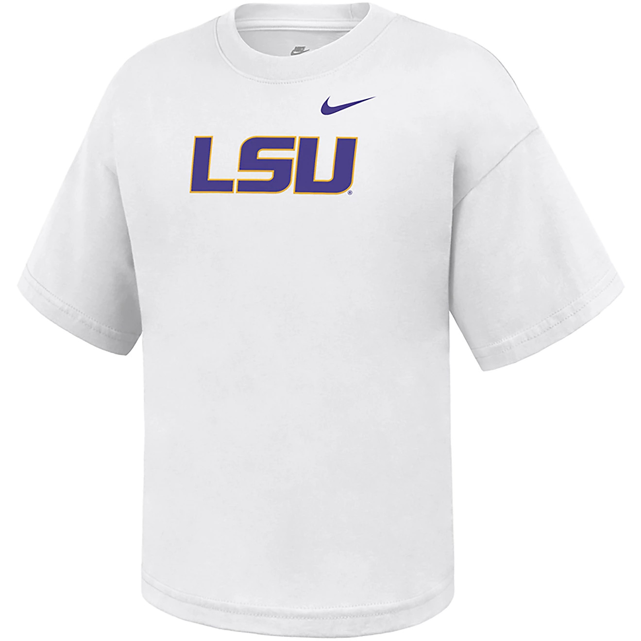 Nike Girls' LSU Primary Logo Boxy Short Sleeve T-shirt | Academy Sports + Outdoors