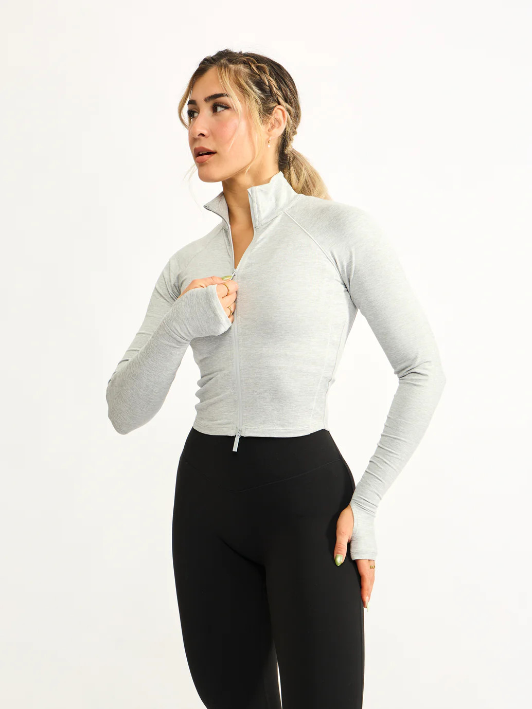 Dream Heather Zip Jacket - Heather Charcoal | Buffbunny Collection