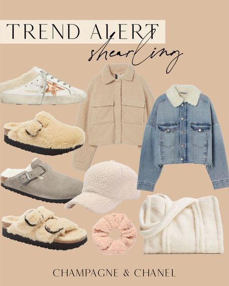 Trend alert: shearling 

Birkenstocks, clogs, Sherpa, teddy, jackets, tote bag, cap, shacket

#LTKSeasonal #LTKshoecrush #LTKstyletip