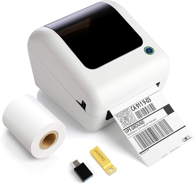 JADENS Bluetooth Shipping Label Printer, Thermal Label Printer for Address Postage Small Business... | Amazon (UK)