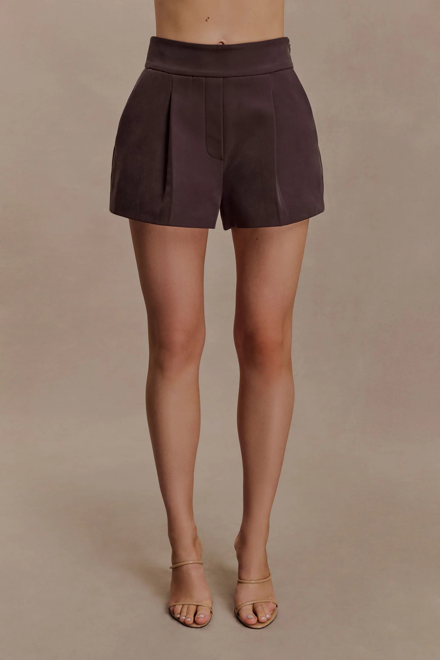 Alden High Waisted Short - Chocolate | MESHKI US
