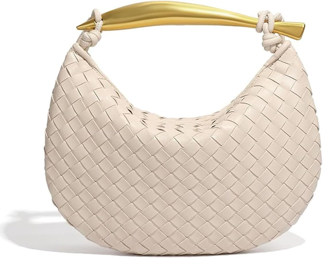 Sac à main tissé en polyuréthane souple fait à la main pour femme, léger et tendance, blanc,... | Amazon (CA)
