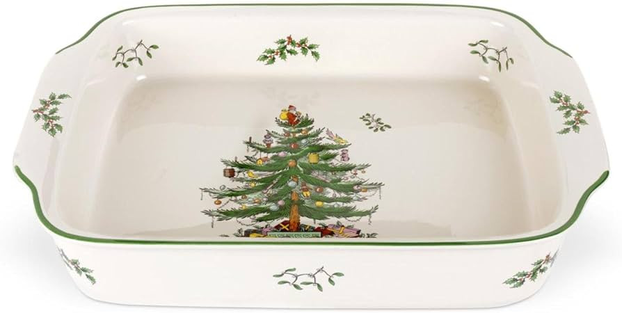 Spode Christmas Tree Rectangular Handled Dish (9" x 12") Baking Pan for Meat, Lasagna, and Stews.... | Amazon (US)