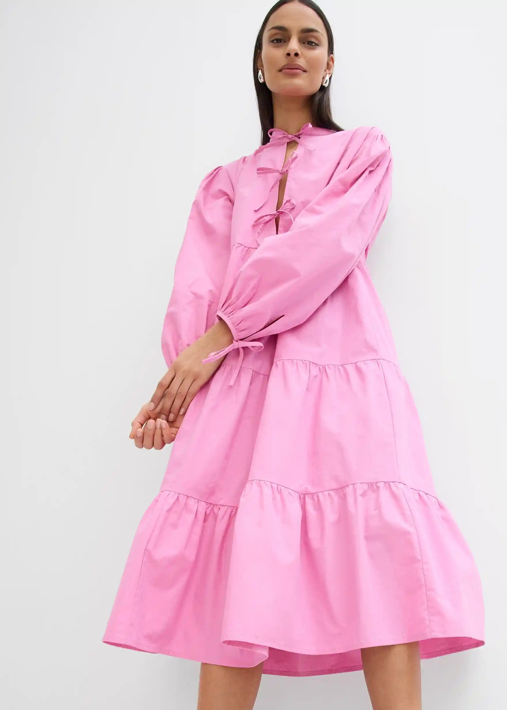 Weites Midikleid aus reiner Baumwolle | Bonprix DE