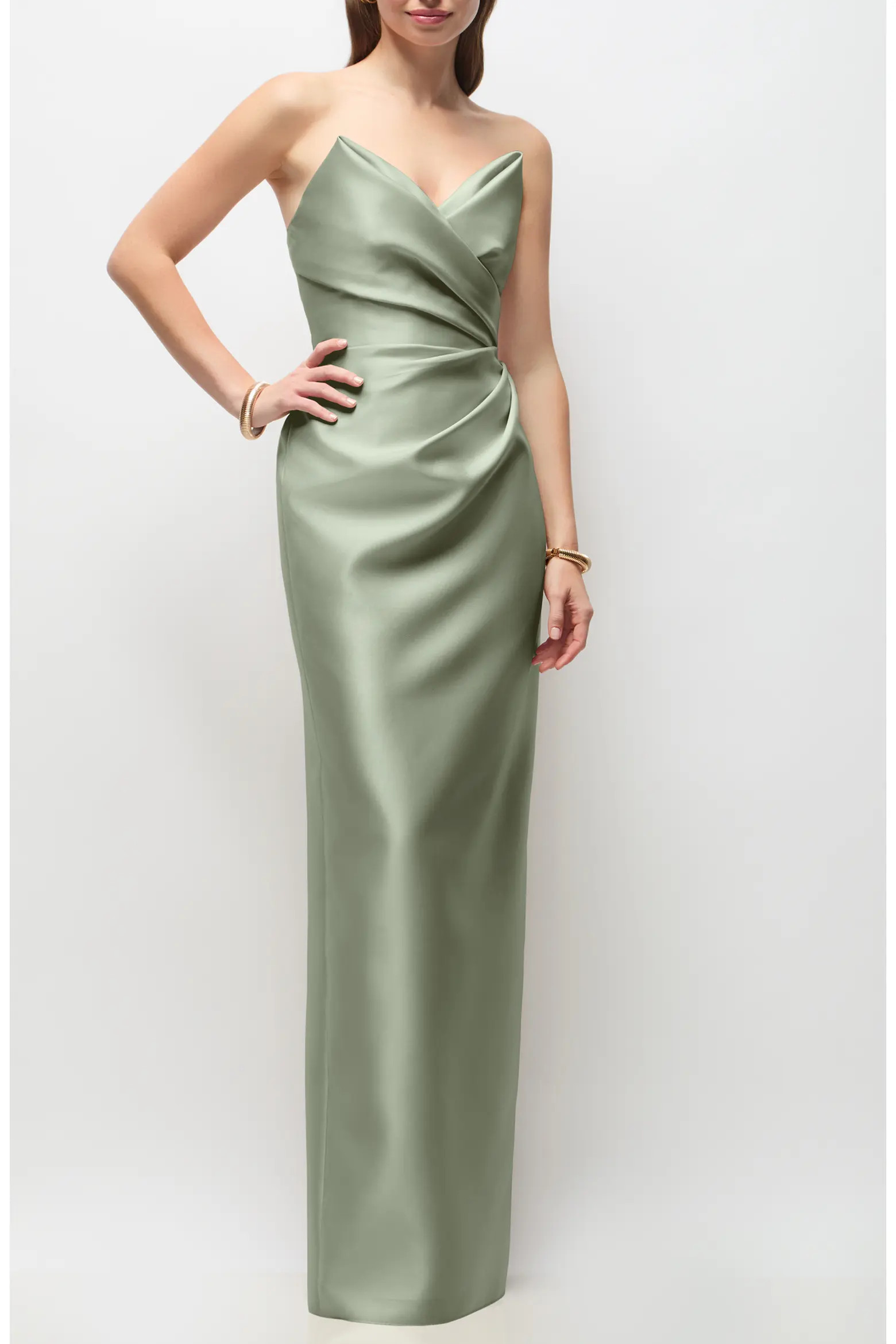 Alfred Sung Rebecca Strapless Satin Column Gown (Women) | Nordstrom | Nordstrom
