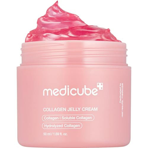 medicube Collagen Jelly Cream- Niacinamide & Freeze-Dried Hydrolyzed Collagen - Boosts skin's barrier hydration and gives 24h Glow & Lifted Look - Korean skincare (1.69 Fl Oz (Pack of 1)) | Amazon (US)