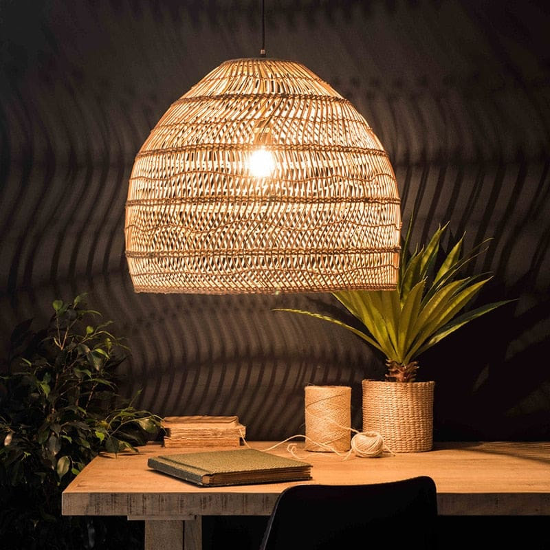 Cosmia Boho Stlye Handmade Rattan Pendant Light, 5 Sizes | Pfruite