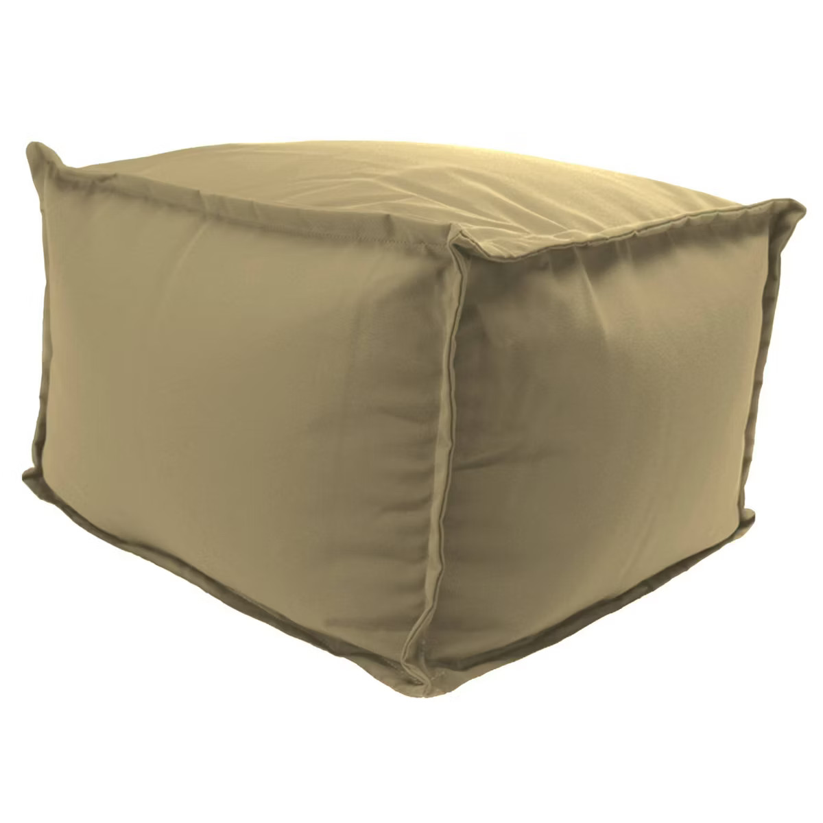 23" x 25" x 17" Outdoor Bean Filled Pouf/Ottoman In Sunbrella Canvas Heather Beige - Jordan Manuf... | Target