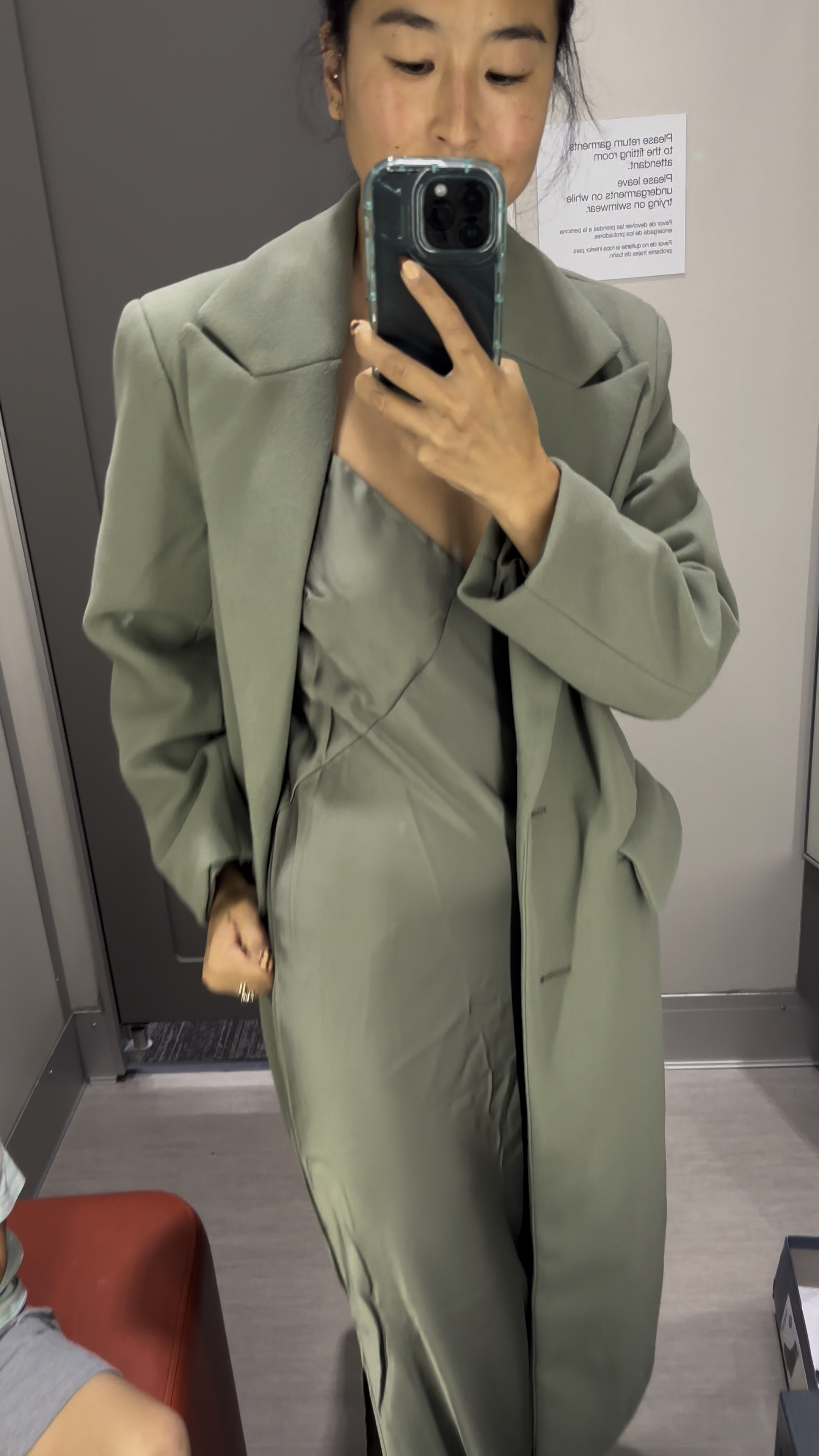 This may be living proof that green really is one of my colors. I have to try on this color coordinated look when I saw the coat and the dress. I probably would style this with different shoes, but was having a hard time finding shoes in my size at the store. Of course I’m wearing Nippies for a seamless look. | #holidayoutfit #colorcoordinated #green #sagegreen #coat #outerwear #targetstyle #tryon

#LTKHoliday #LTKStyleTip #LTKSeasonal