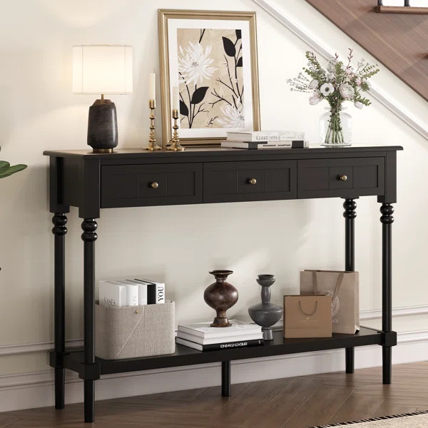 Console Tables with Drawers,Entryway Table with Solid Wood Legs | Wayfair North America