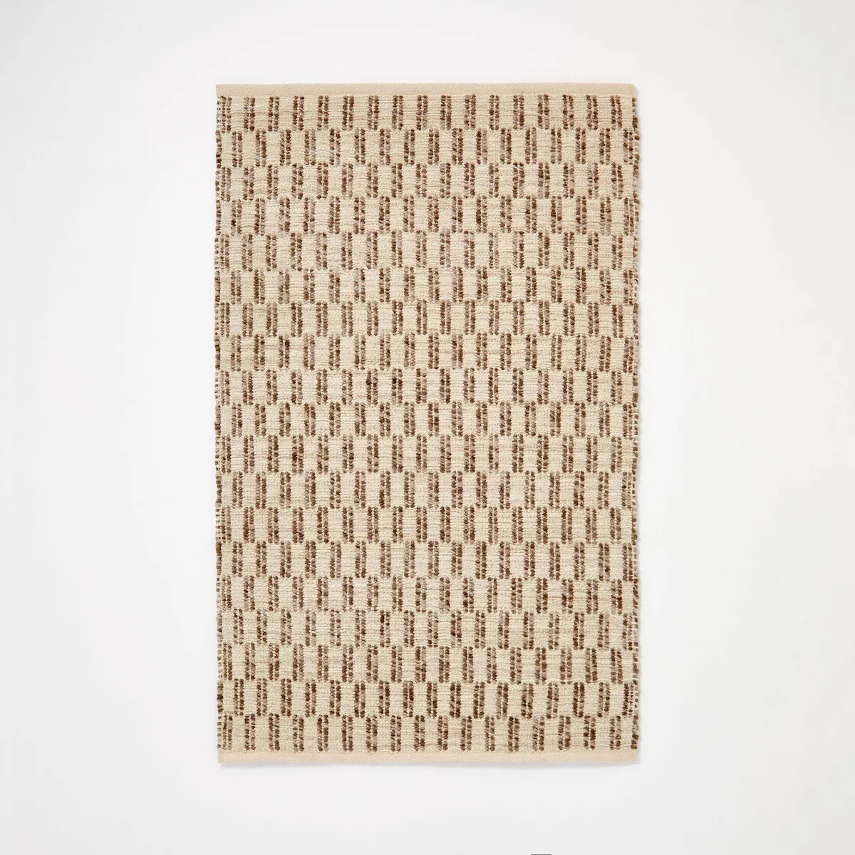 Checkered Stripe Rug Brown - Threshold™ designed with Studio McGee | Target