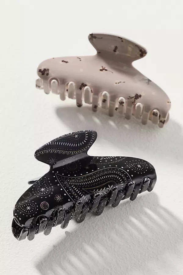 Bandana Print Hair Claw Clips, Set of 2 | Anthropologie (US)