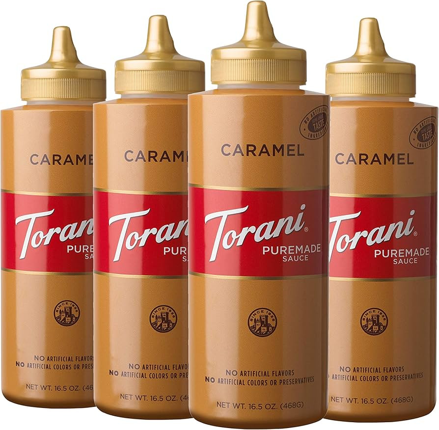 Torani Puremade Sauce, Caramel, 16.5 Ounces(Pack of 4) | Amazon (US)