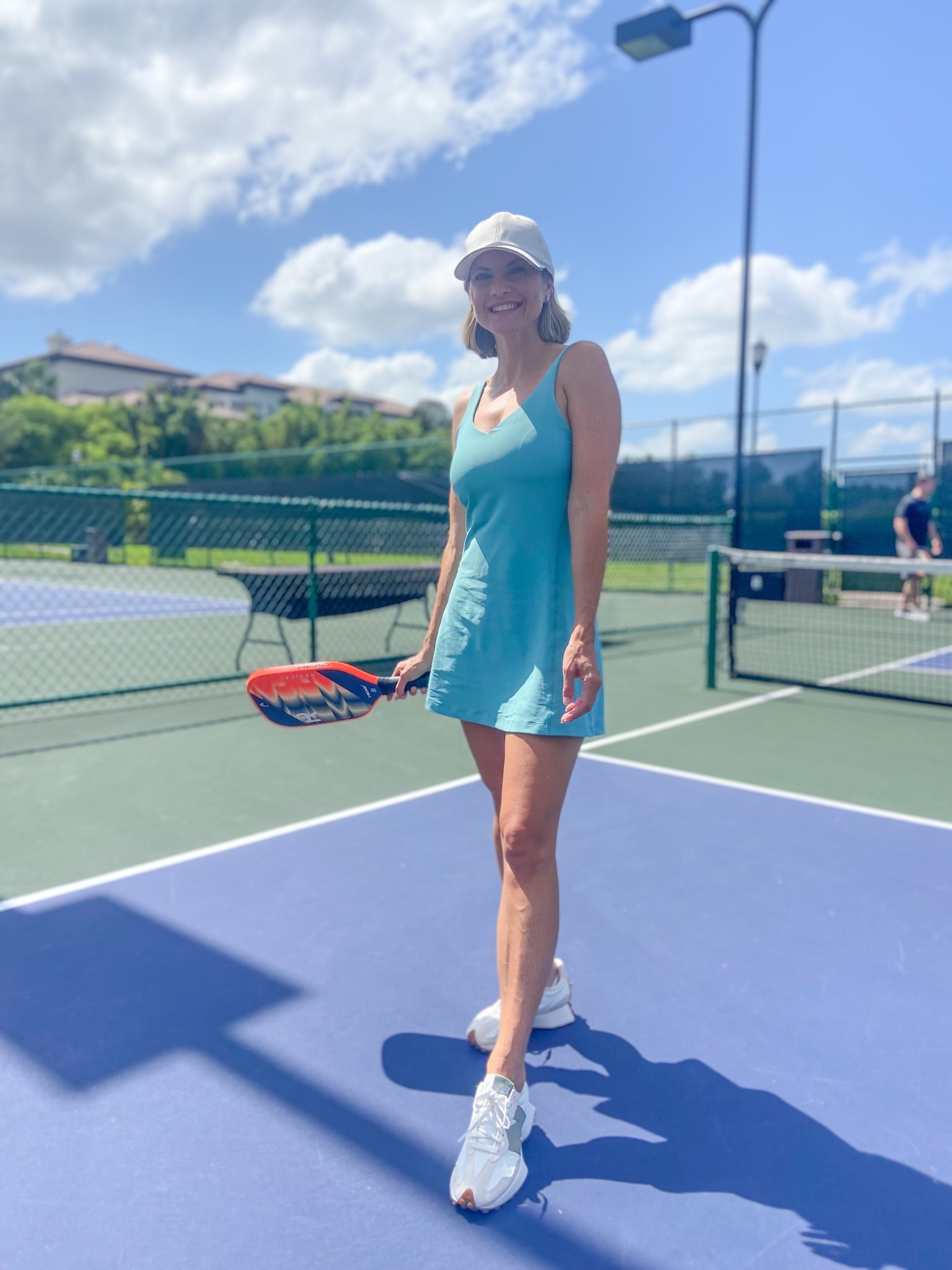 Pickleball outfit! Adorable Old Navy active dress with built-in shorts & sports bra. I am wearing my regular size, XS petite. I recommend sizing up if you are unsure between sizes.

#LTKOver40 #LTKPetite