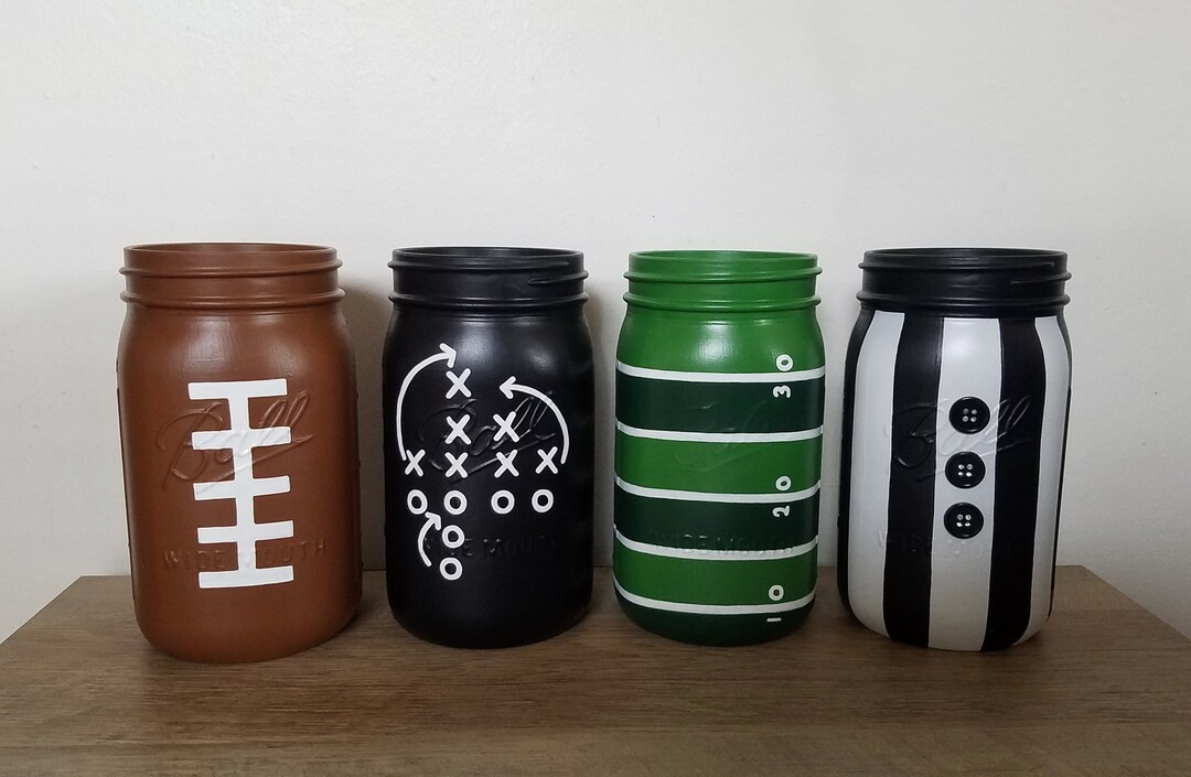 Football Mason Jar - Etsy | Etsy (US)